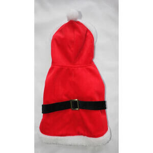DOG COSTUME SANTA SUIT With Hood  Adorable! Santa Claus Christmas Size S